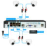 Комплект видеонаблюдения IP Nevview NVE-D504-POE / 5Мп / питание POE